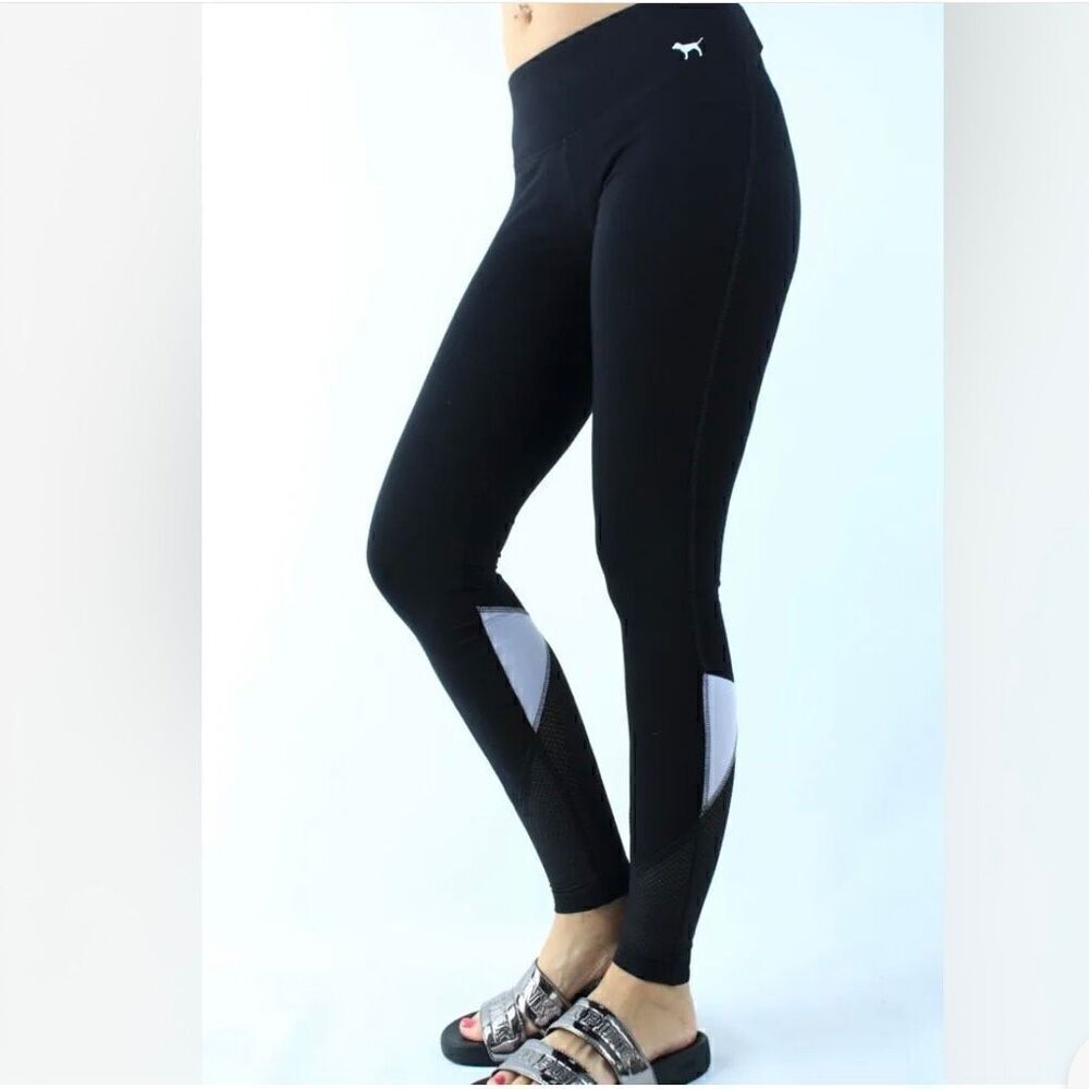Victoria’s Secret PINK yoga pants leggings sheer and fishnet detail size XS
